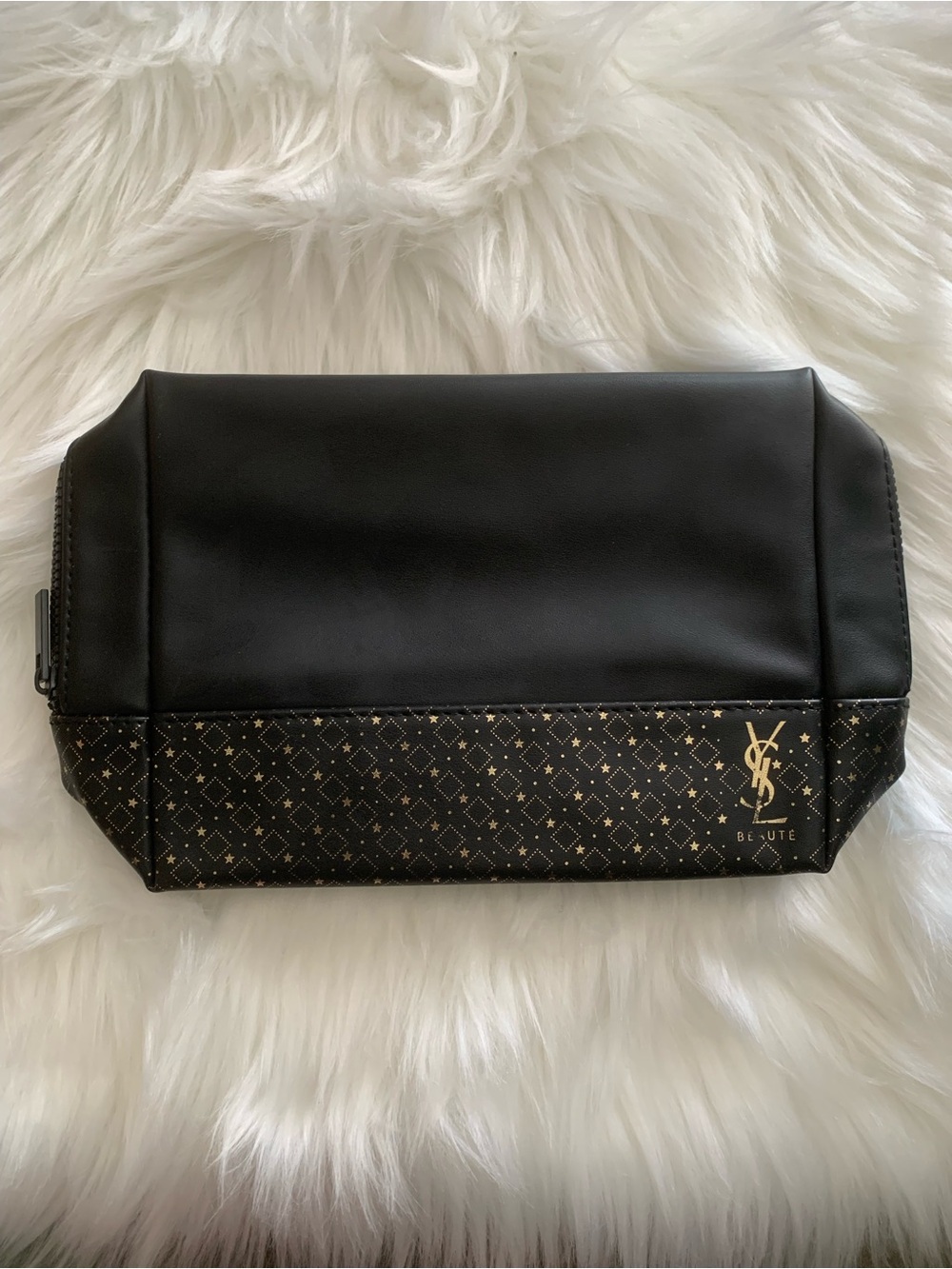 New! GWP YSL Beauté black vanity cosmetic makeup bag pouch